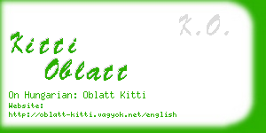 kitti oblatt business card